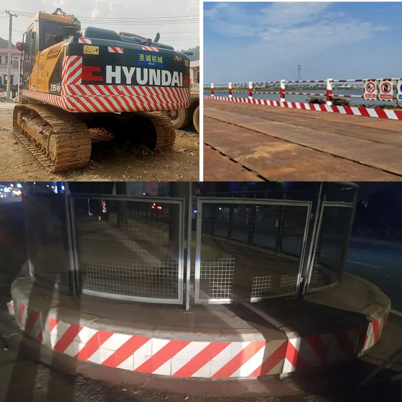 Cinta reflectante para coche, pegatina blanca y roja, autoadhesiva, advertencia de seguridad, cinta reflectante para camión