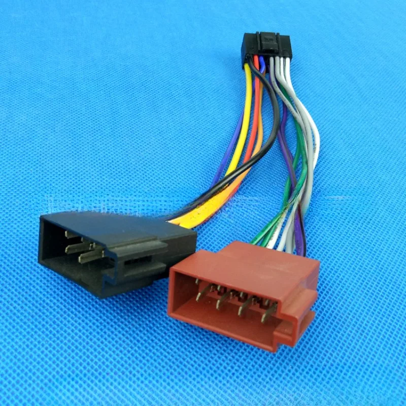 العالمي سيارة ستيريو ISO تسخير محول 16-Pin التوصيل والتشغيل مجموعة الأسلاك لتركيب راديو ما بعد البيع كينوود JVC #3