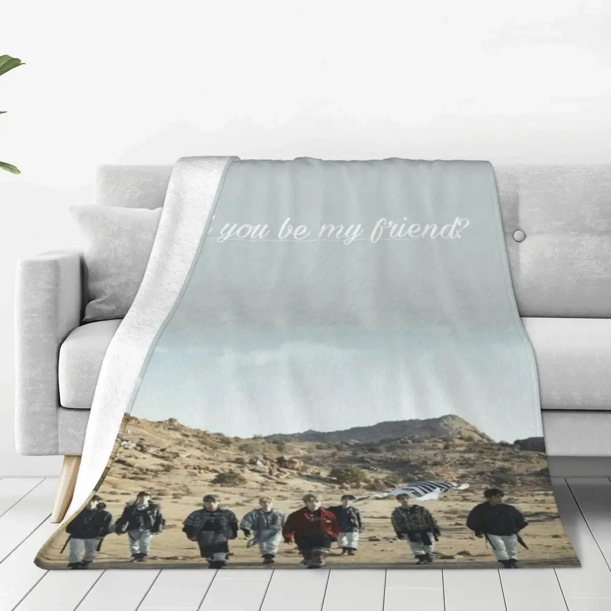 

Ateez Baby Blanket Sofa Bed Cover Flannel Winter Korean Singer Multi-function Soft Babe Carpets For Bedding Car Rug Piece