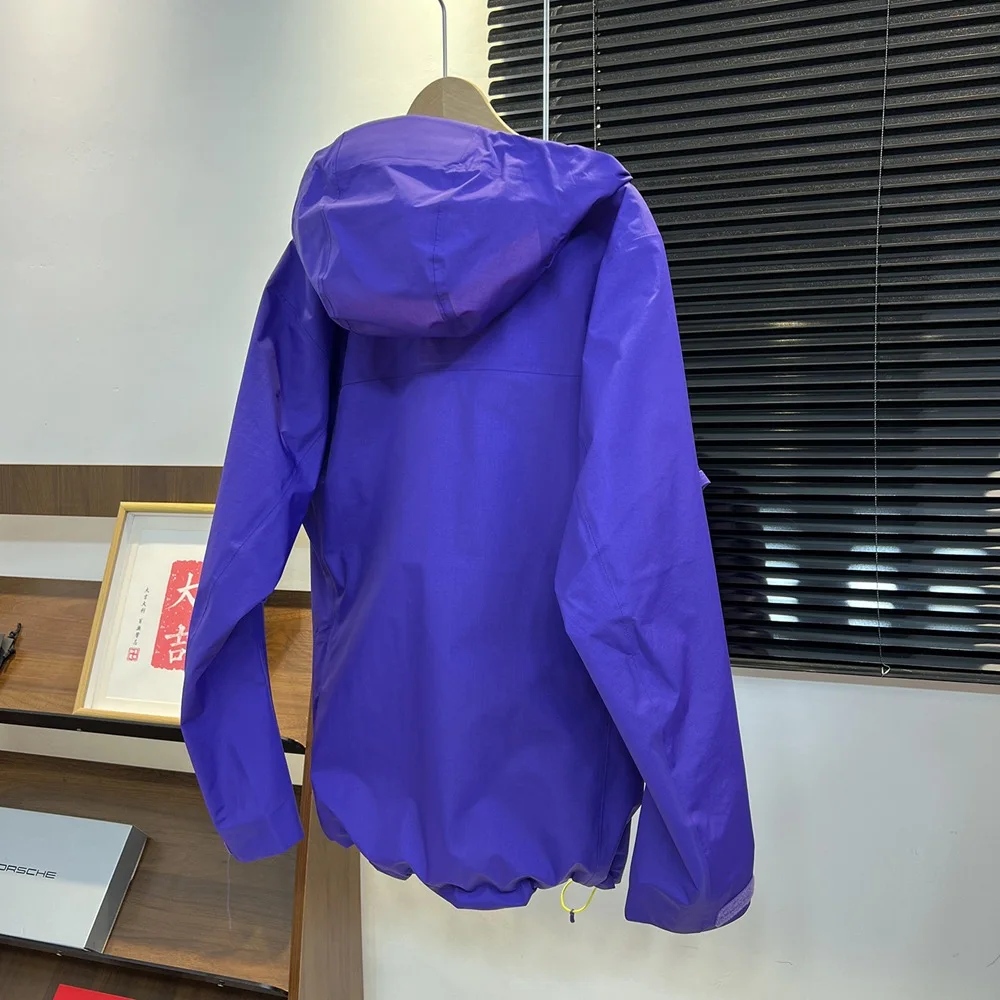 Unisex Waterproof Hardshell Jacket with Underarm Zippers – Windproof & Breathable Hooded Coat  Mountain Hiking & Autumn Commute