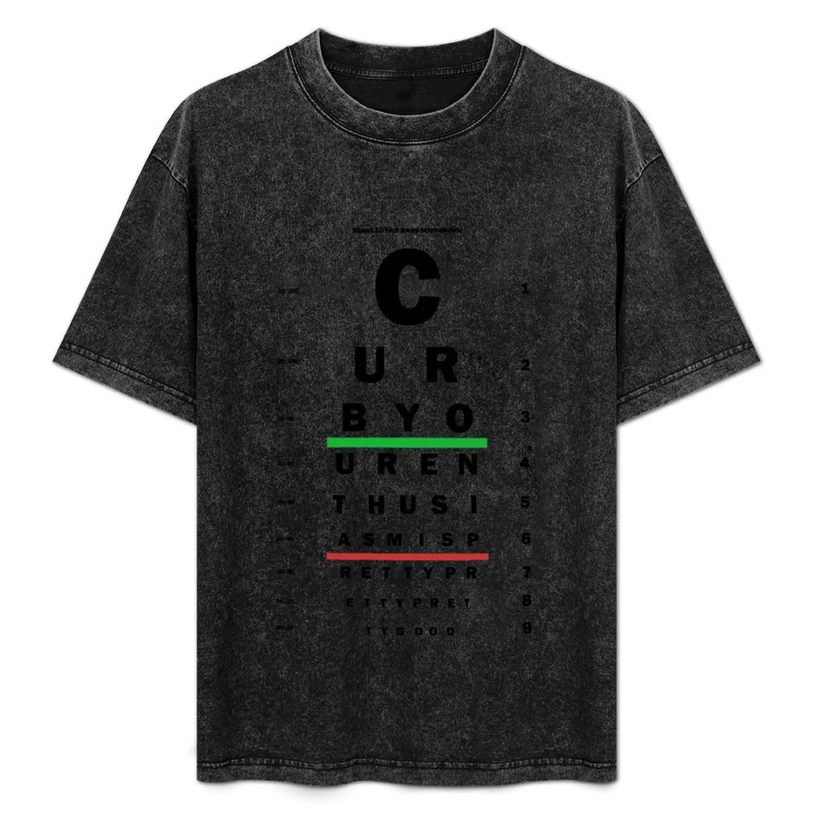 

Curb Eye Test Shirt T-Shirt Casual Lightweight Short Sleeve Top