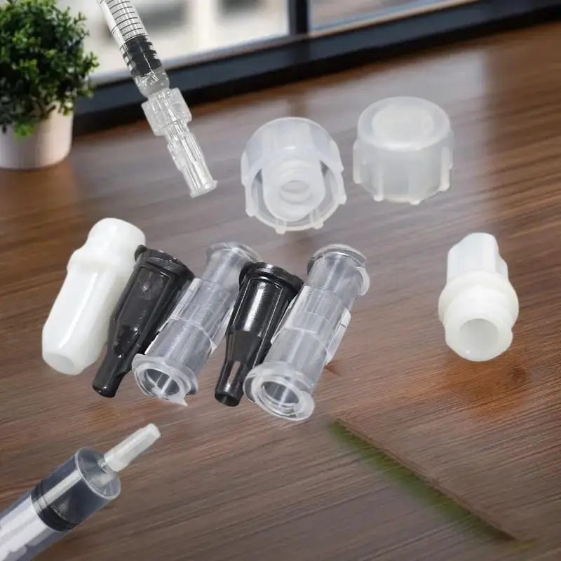 10Pcs DIY Accessories, Double Twist Transparent Medical Sterile Luer Lock Adapter, Leak-Proof Syringe Connector