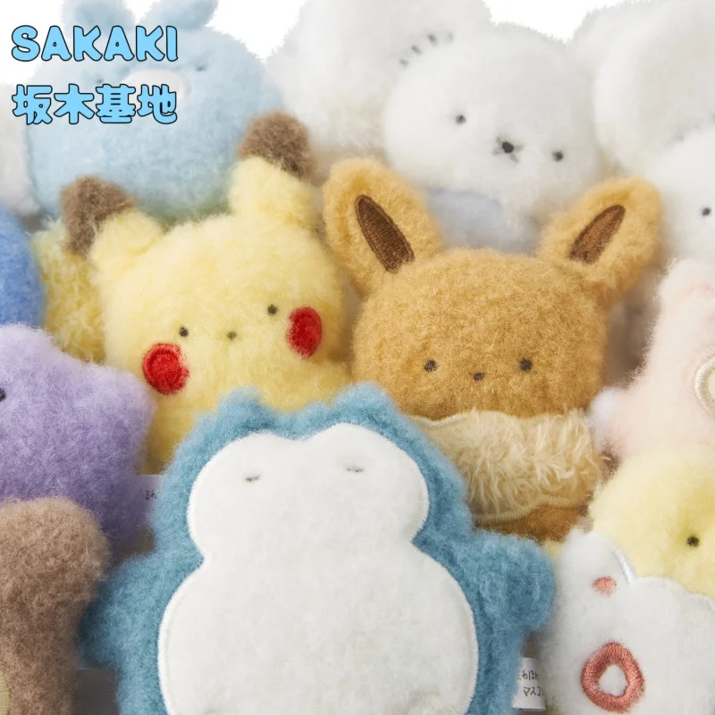

PokéMon Palm Furry Series Plush Doll Slowpoke Snorlax Tandemaus Trendy Toy Doll Kawaii Garage Kit Ornament Toy Bag Pendant Gift