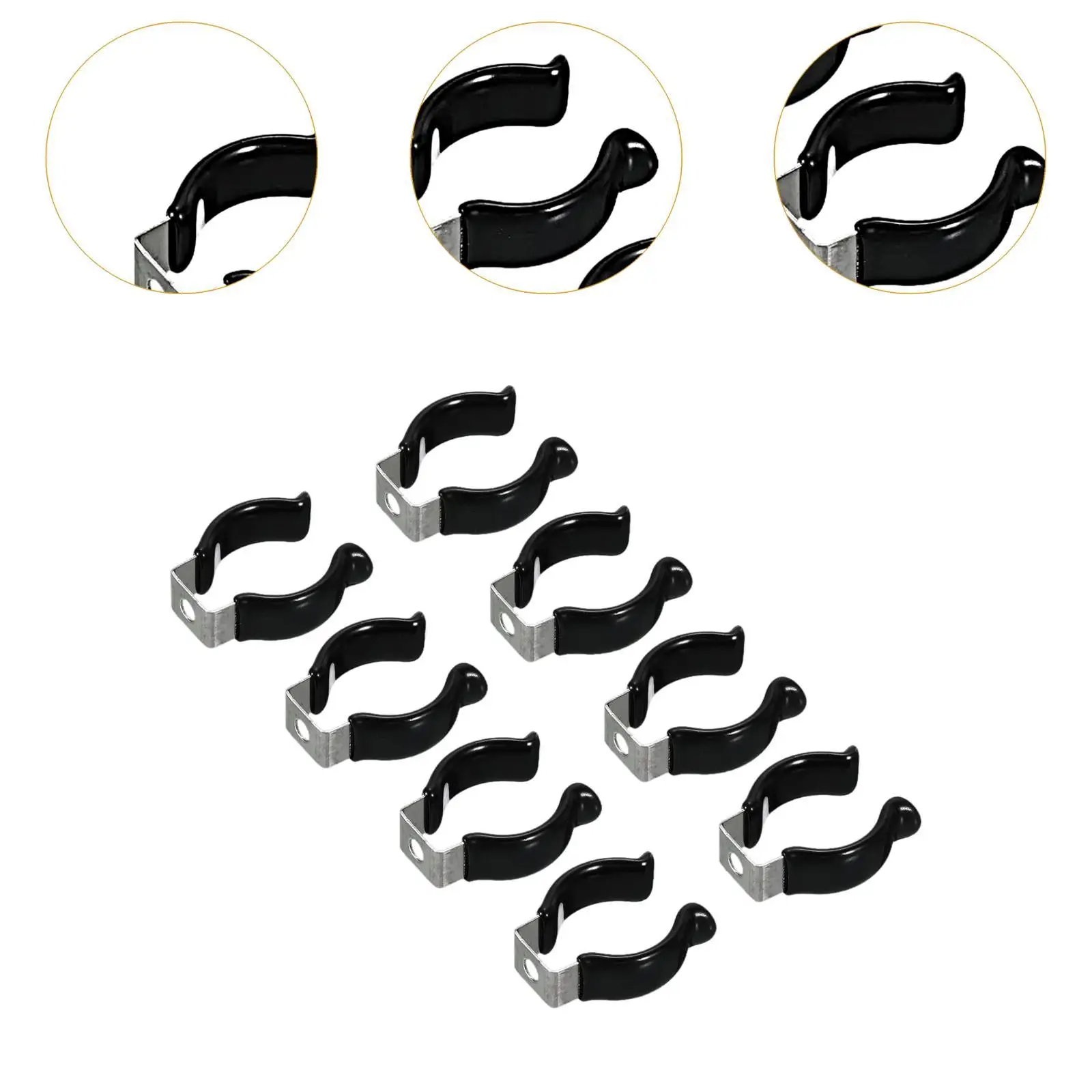 8x Clips Holder Bracket Lamp Support Pipe Clamps Prevent Sagging Versatile Convenient Compact Easy to Install Stainless Steel