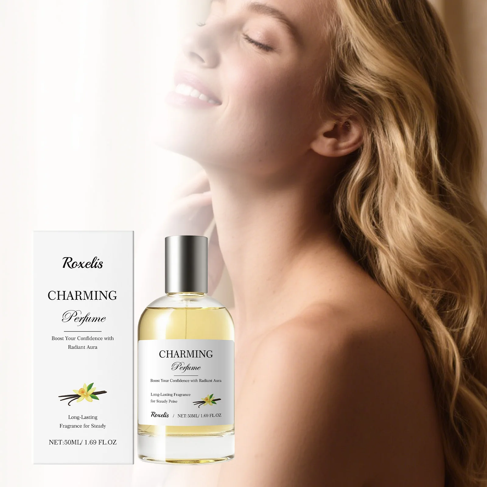 

Roxelis Amber Vanilla Fragrance Spray Long Lasting Fresh Elegant Deodorant Daily Scent