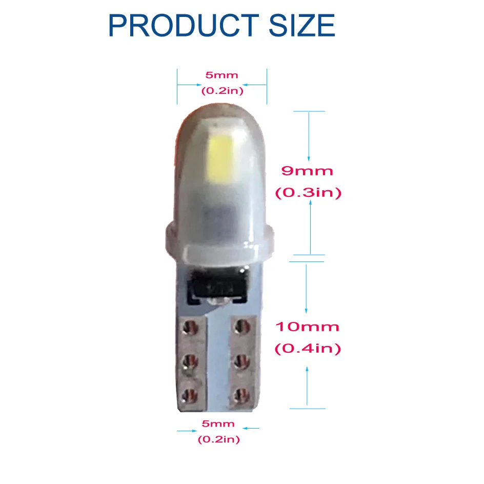 B8.5 Dashboard Instrument Panel Gauge Cluster Light T5 37 74  PC74 PC37 PC118  LED Bulb with Twist Socket Wedge Base 3/8