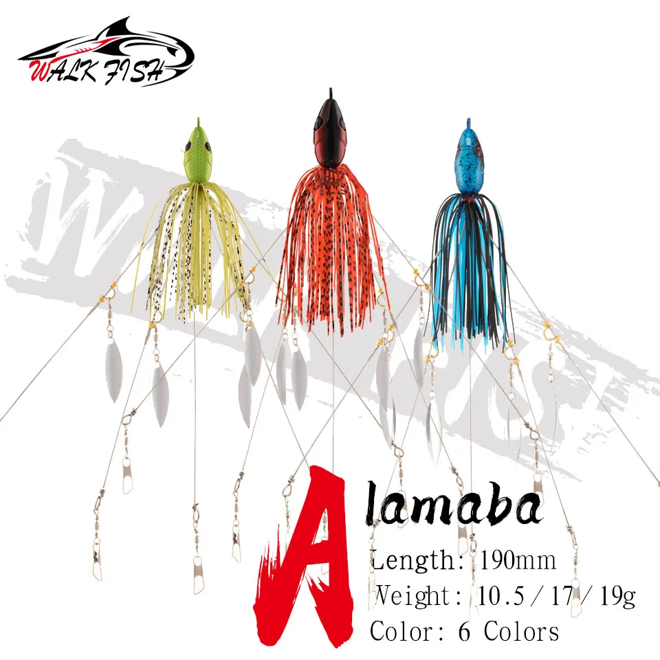 Loogdeel 1PCS 10.5g/17g/19g Alabama Rig Head Umbrella Fishing lure Rig Swimming Bait 5 Arms Bass Fishing Group Lure Extend