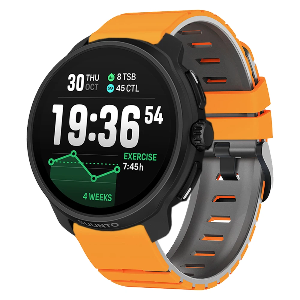 22 ミリメートルシリコンストラップ SUUNTO 5 PEAK/9 PEAK PRO DLC スポーツ時計バンド用 SUUNTO RUN VERTICAL OCEAN RACE 2/S 通気性ブレスレット