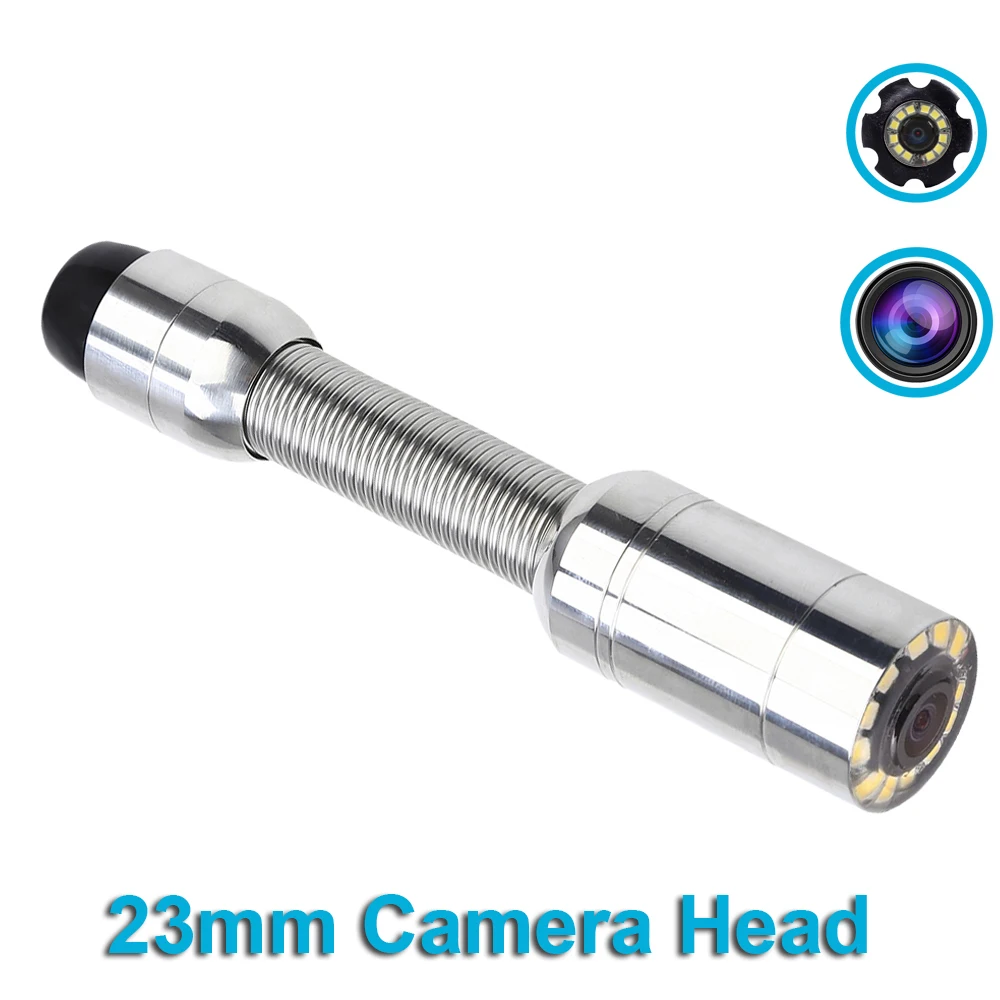 

23mm Camera Drain Pipeline Inspection Replacement Camera Head with 12pcs LEDS/Protective Cover