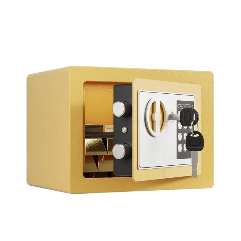 Small Mini Electronic Safe Password Safe Deposit Box for Home Office Security Storage Birthday Gift Piggy Bank 17E 20E