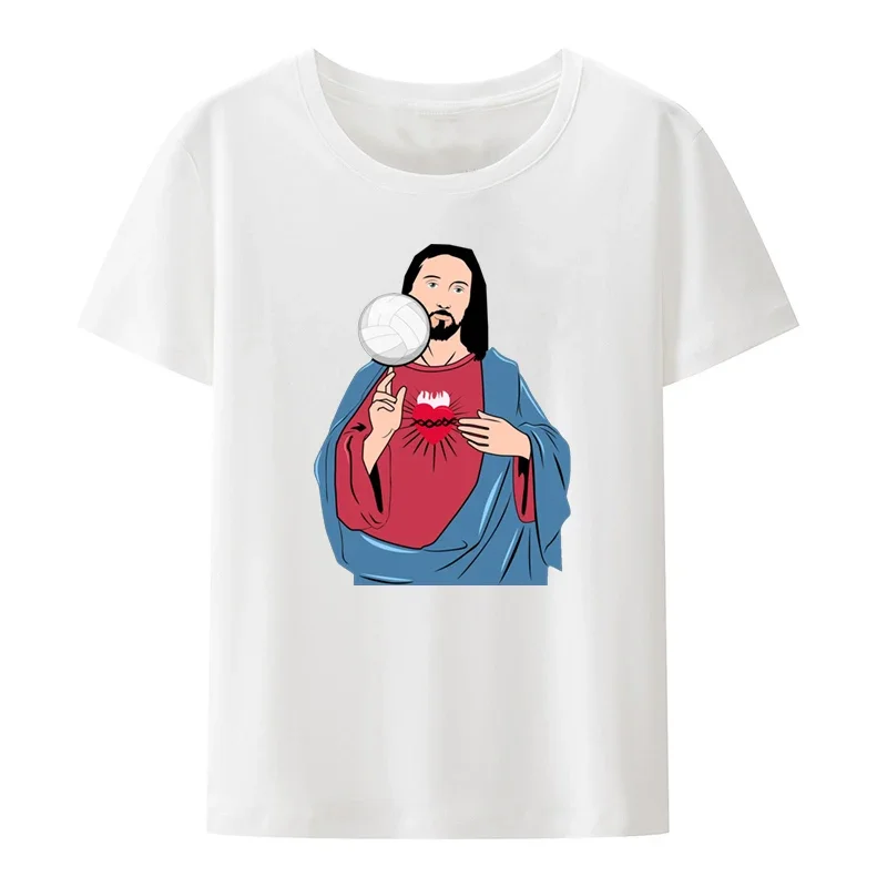 Jesus The Ultimate Deadlifter Funny Graphic Print T-shirt Leisure Breathable Clothes Men Clothing Style Short Sleeve Loose Tee image 4