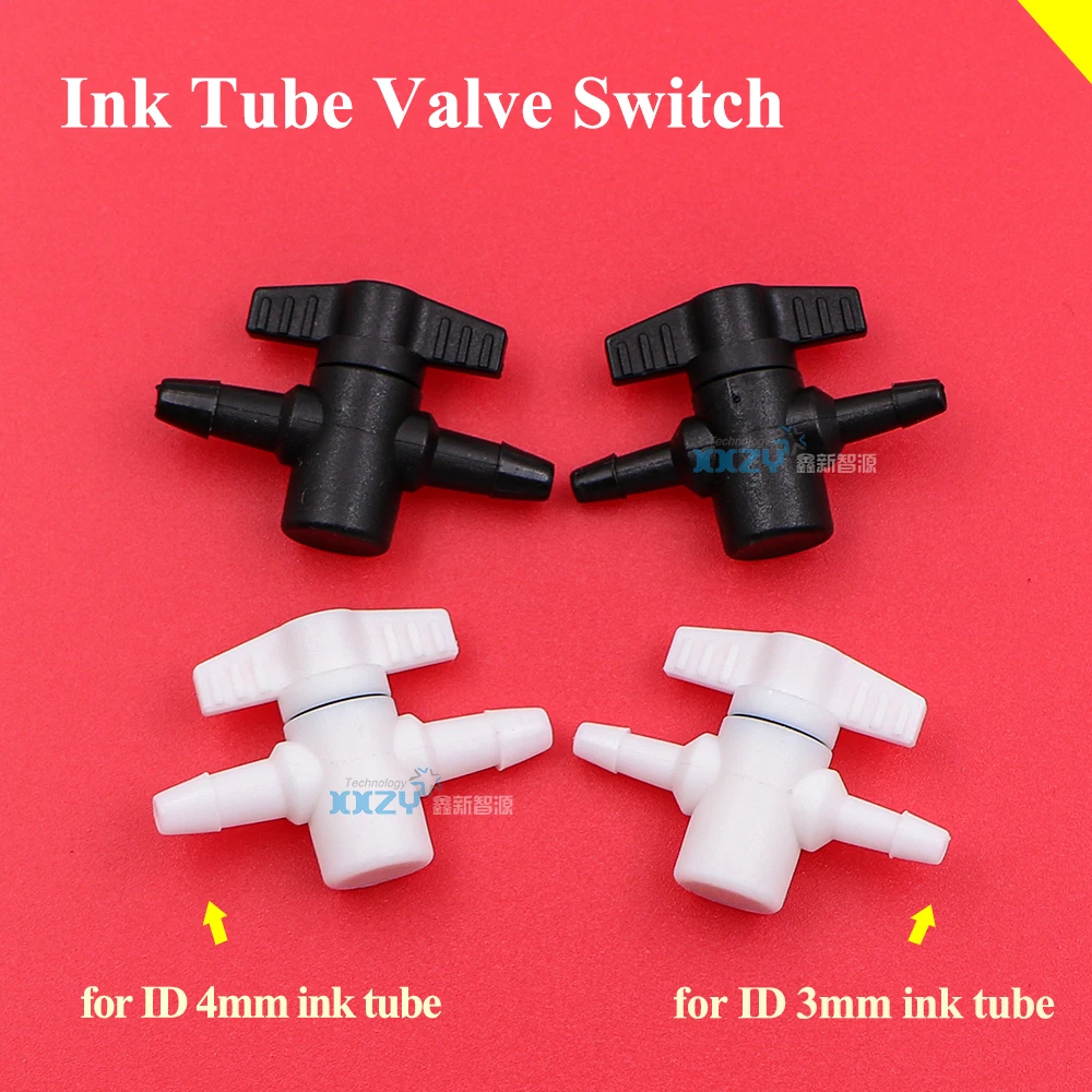 

10PCs 2 Way Ink Tube Valve with Base for Roland Eco Solvent Printer CISS Ink System Manual Valve Inkjet Printer Ink Pipe Switch