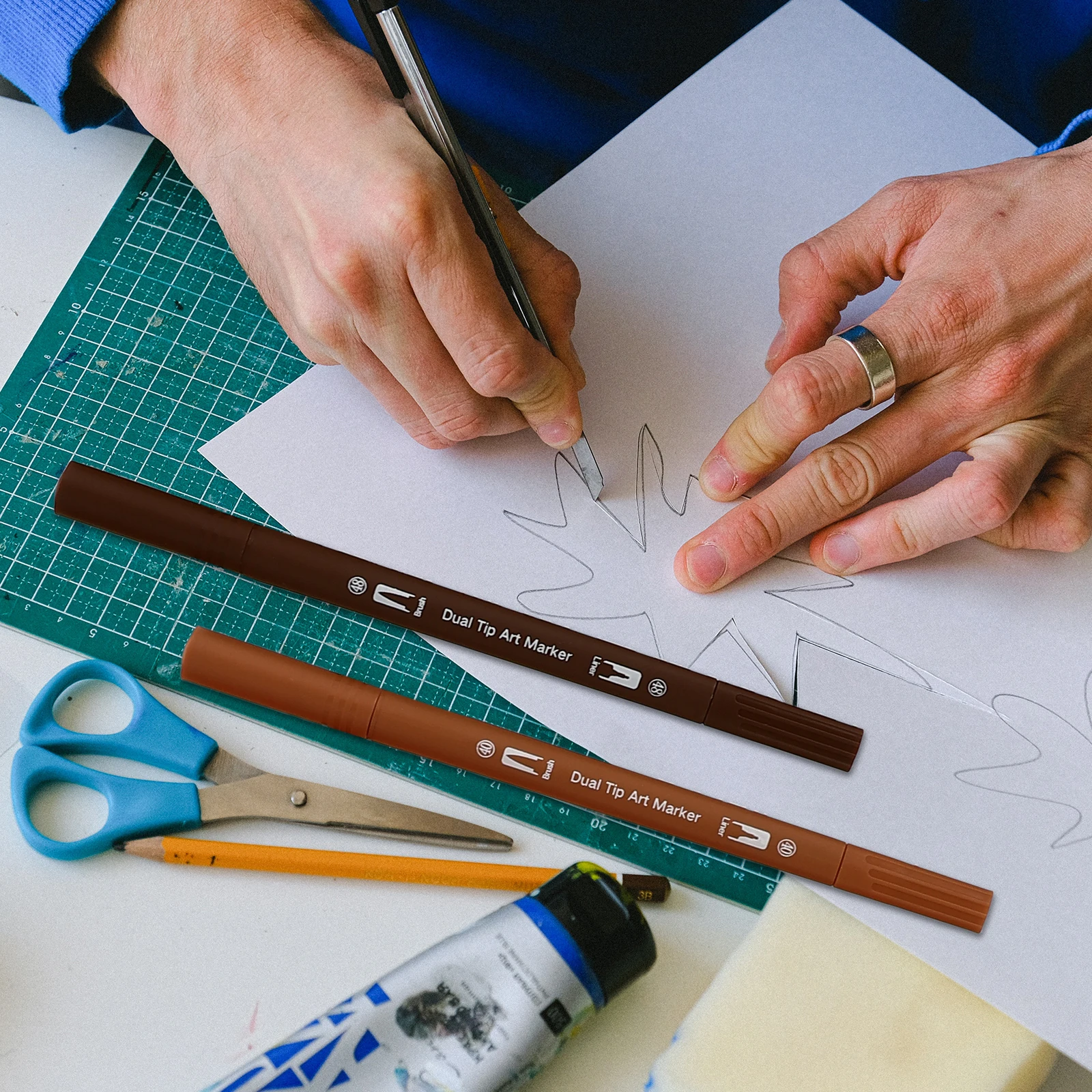 

Набор двуглавых акварельных маркеров, 80 цветов, креативные художественные маркеры с двумя наконечниками, практичные портативные ручки для рисования для рисования