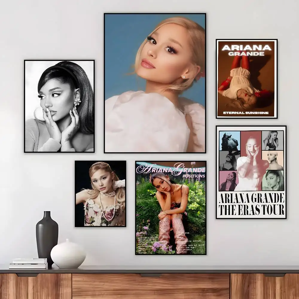 Famous Singer Ariana Grande Poster Art HD Canvas Advanced Aesthetic Printing Paper Wall Art for Living Room Home Decor