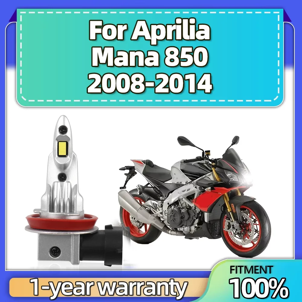 

1PCS H11 White Bright LED Headlight Bulbs Moto Motorbike Headlamp For Aprilia Mana 850 2008 2009 2010 2011 2012 2013 2014