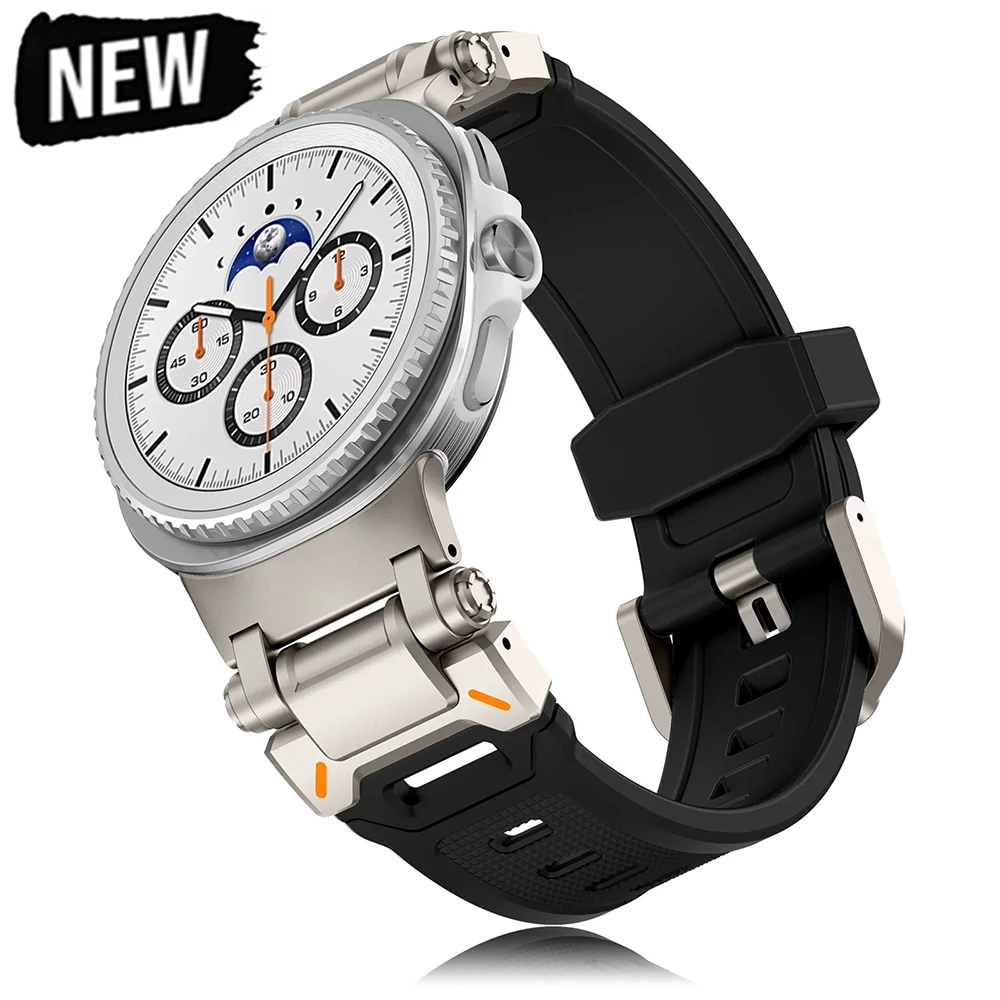 

Luxury Sports Silicone Band for Samsung Galaxy 8 40mm 44mm Men Soft Strap for SAMSUNG Watch8 Classic 46MM Bracelet Accessories