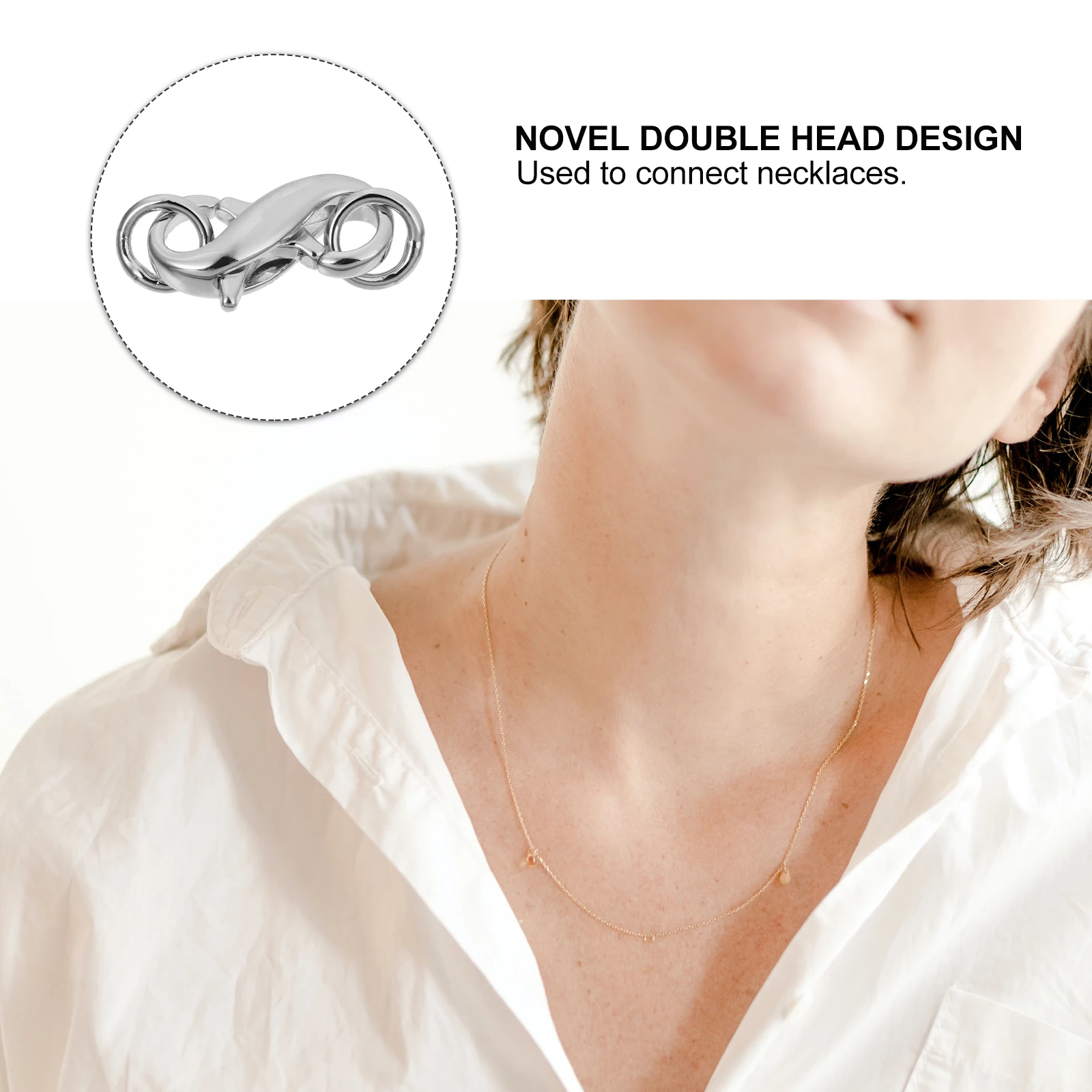 

6pcs Metal Lobster Buckle DIY Hook Jewelry Clasps Making for Connectors Extender