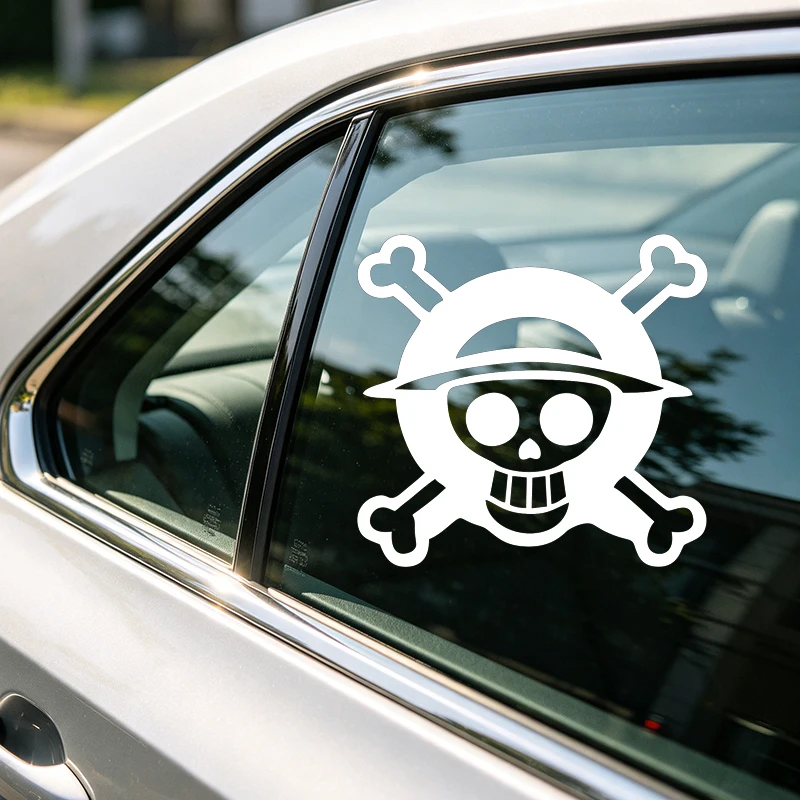 Pirate Cross Skull Car Stickers Vinyl Decal Waterproof Die Cut for Gas Tank Laptop Tablet Computer Window Bumper Creative Decor