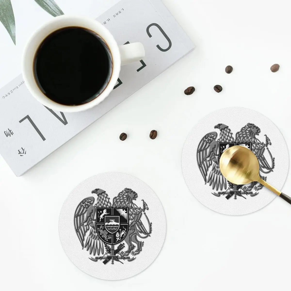 

Армения Герб Наряды Подставки Кухонные салфетки Изоляционные коврики для чашек Кофейные коврики для декора Домашняя посуда Подушечки Набор из 4 шт.