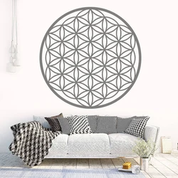 Flower Of Life Boho Decals, Vinyl Mandala Sticker Seed Of Life Wall Decoration Geometric Pattern Mandala Deco Modern MT27