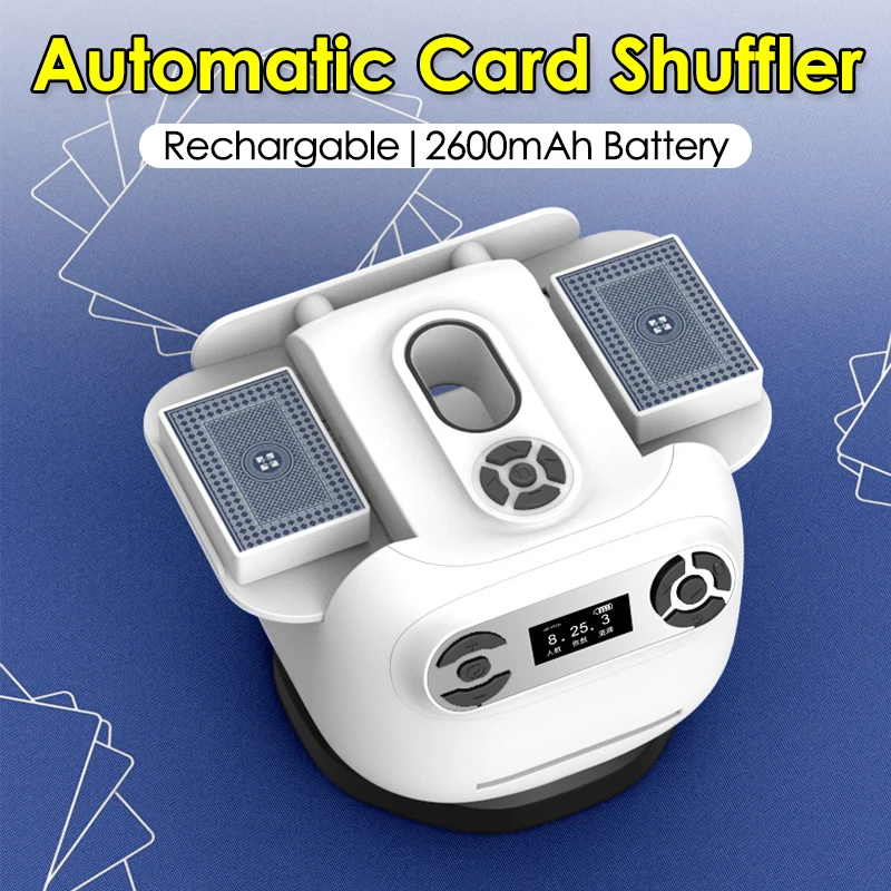 Machine automatique de codage et de mélanger les cartes 360 ° Machine rechargeable rotative de distribution de cartes du revendeur 2600mAh de carte électrique