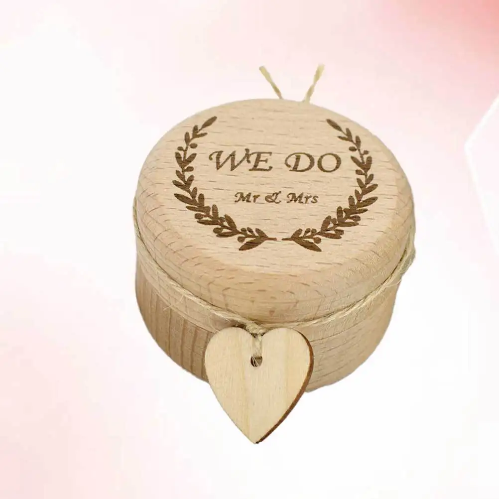 

1 шт., деревенская деревянная коробка для колец, льняная ткань, защитный винтажный держатель для колец для свадьбы, помолвки, предложение ко Дню святого Валентина