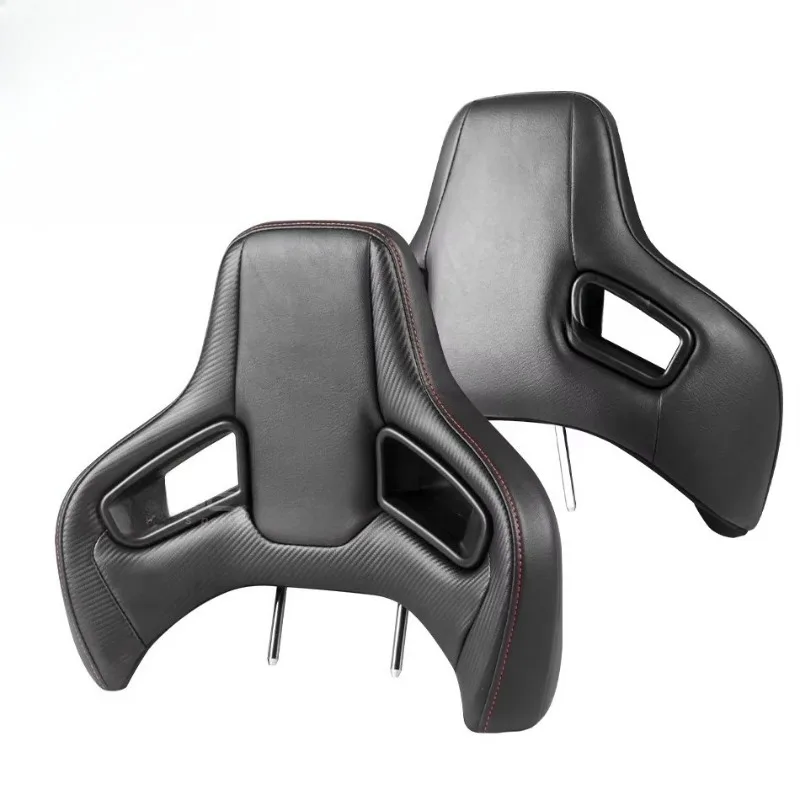 

Leather sports car headrest with cold injection foam for a stylish racing look