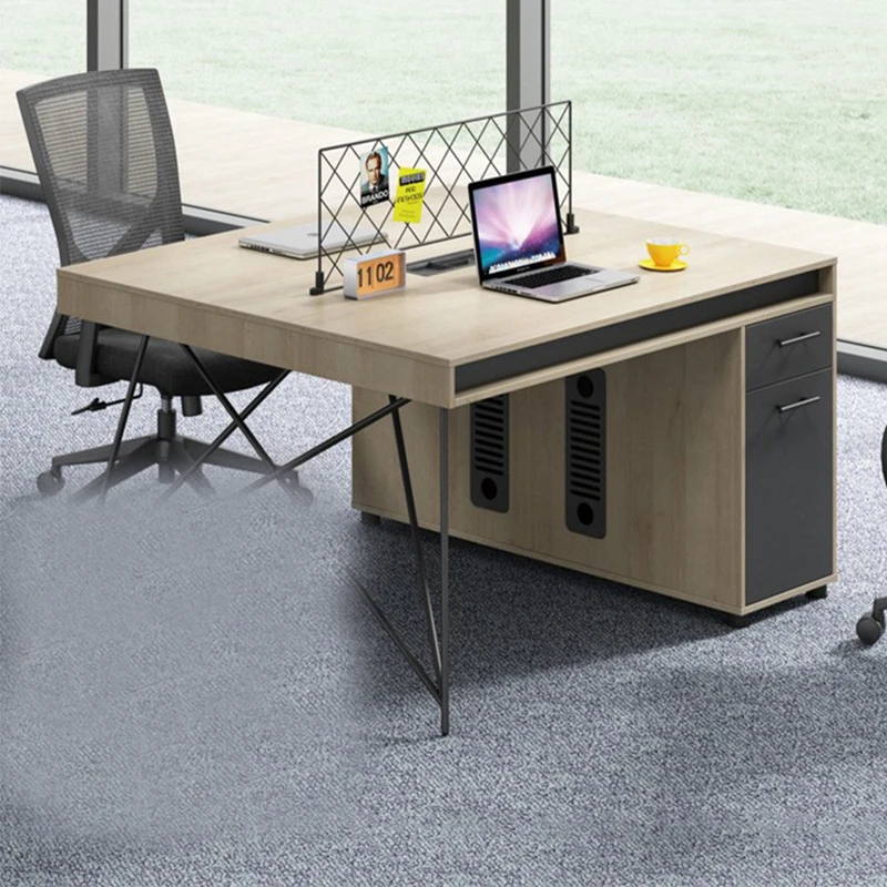 Staff Office Desk 4 People Work Station Modern Simple Computer Writing Table Commercial Furniture