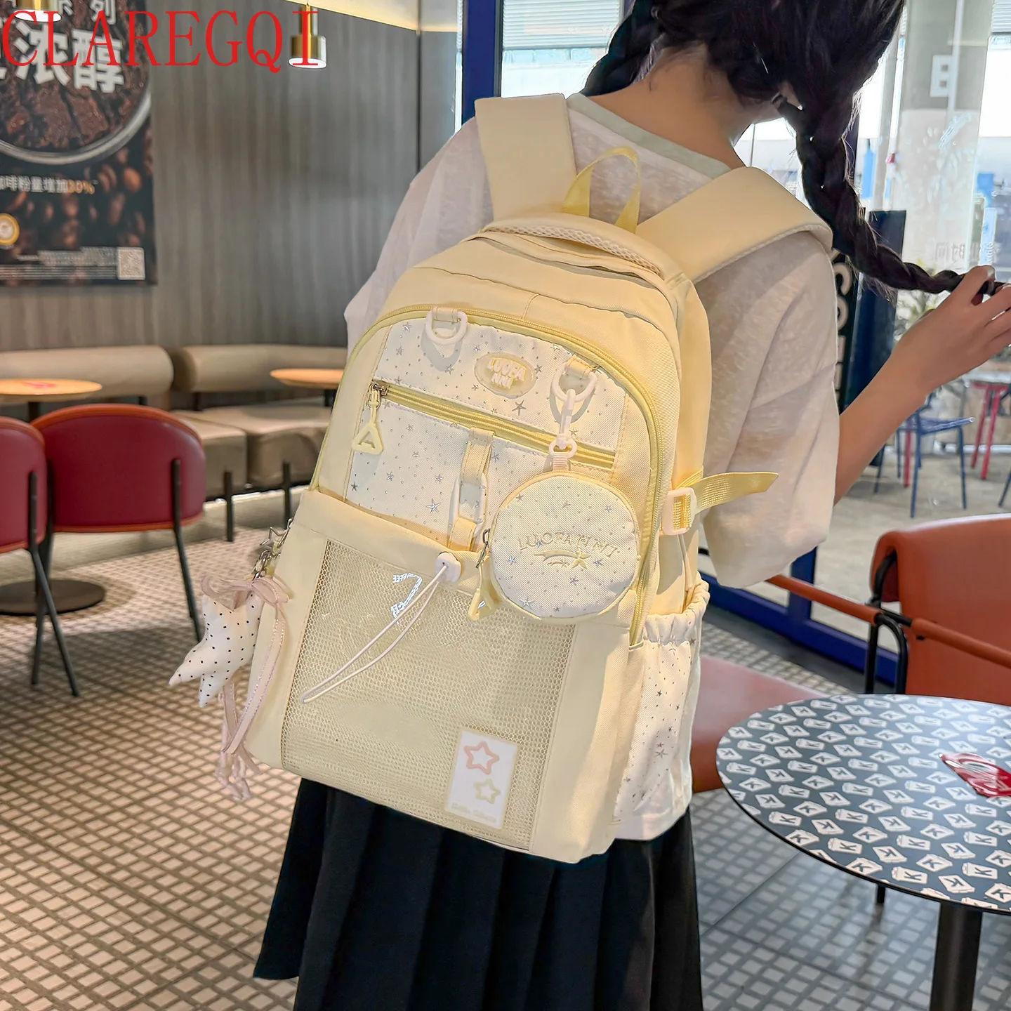 Korean Sweet Girl Style High Beauty Middle and High School Girls' Backpack Cute College Style Student Backpack