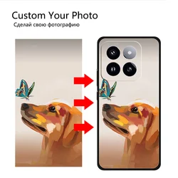 DIY Photo Customized Phone Cases For Xiaomi 14 Pro Redmi Note 13 Pro 5G Note13 4G Case Cover DIY Text Name Design Soft Silicone