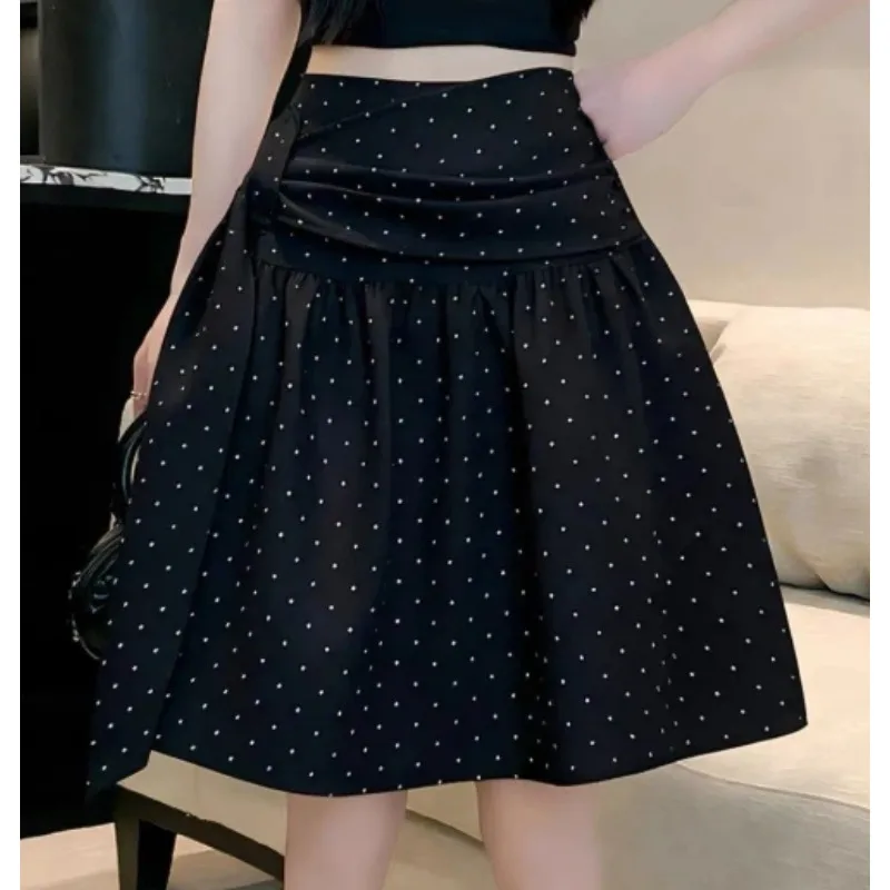 

Polka Dot Skirt Women's A-word 2026 Summer Dress Medium Skirt Umbrella Half Big Swing Skirt
