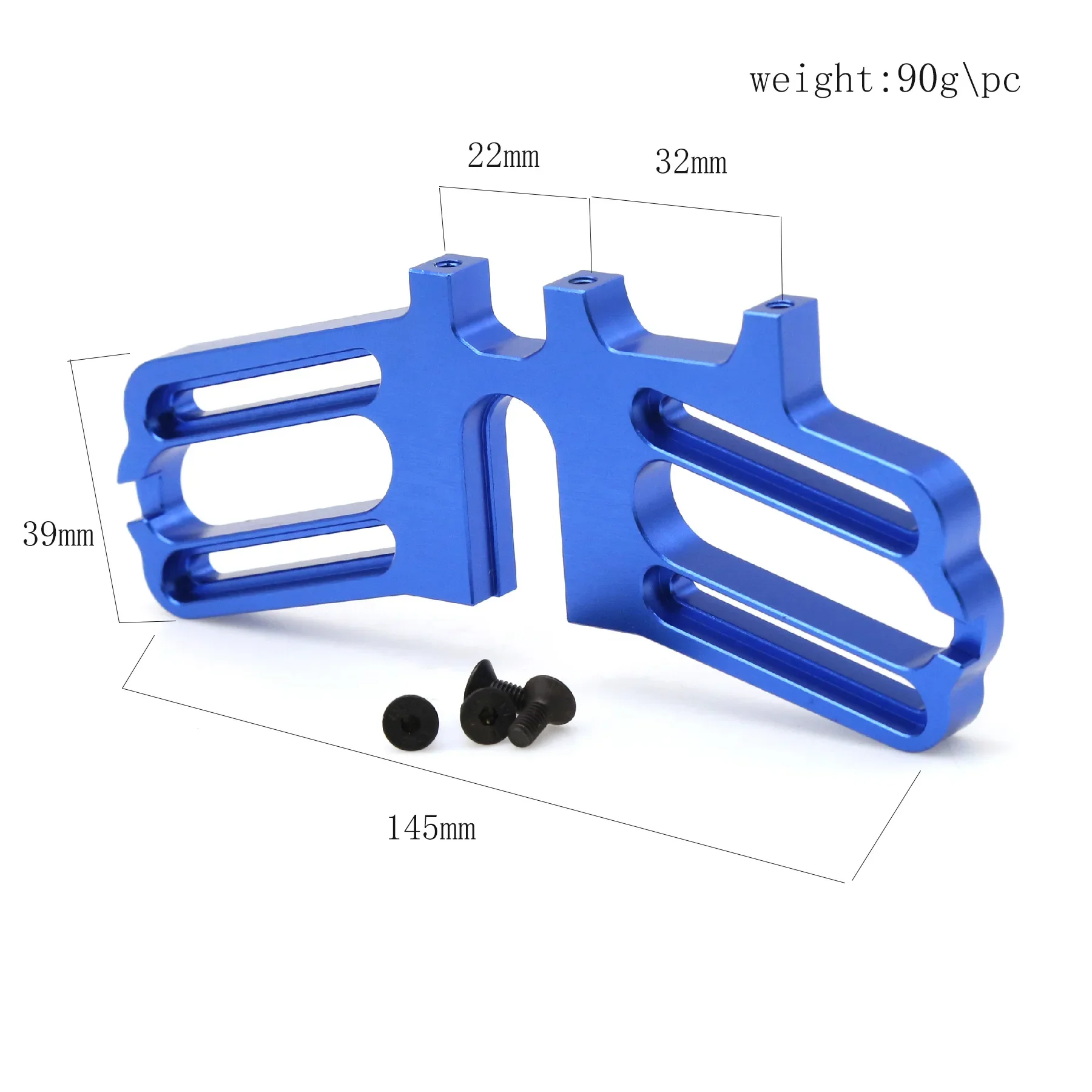 Suporte de motor duplo de metal para arrma 1/7 infração ilimitada crime 6s blx rc peças de atualização de carro