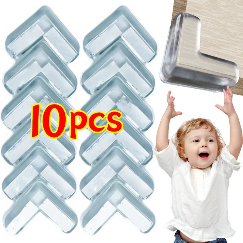 1-10pcs Baby Safety Protector Kids Transparent Desk Guard Protection Cover Cushion Silicone Table Corner Edge Anti Collisions