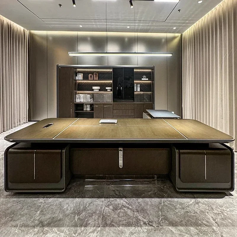 Modern Luxury Office Desk Writing Organizer Desktops Aesthetic Table Manager L Shaped Computer Study Ordinateur Modern Furniture