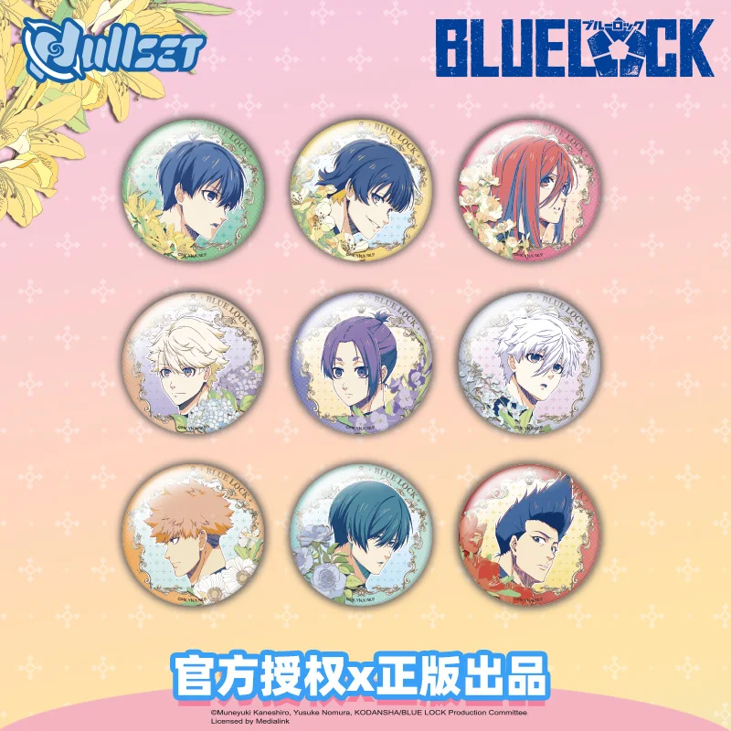 Anime BLUE LOCK ambitus versión q acuarela flor idioma momento de despertar insignia de la serie de ventanilla manchada de alta calidad