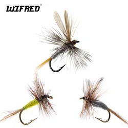 Wifreo 10PCS #10 #12#14#16 Brown Grey Body Adams Fly Trout Fishing Dry Flies Fly Fishing Bait Fly Caddis Midge Adult Mayfly