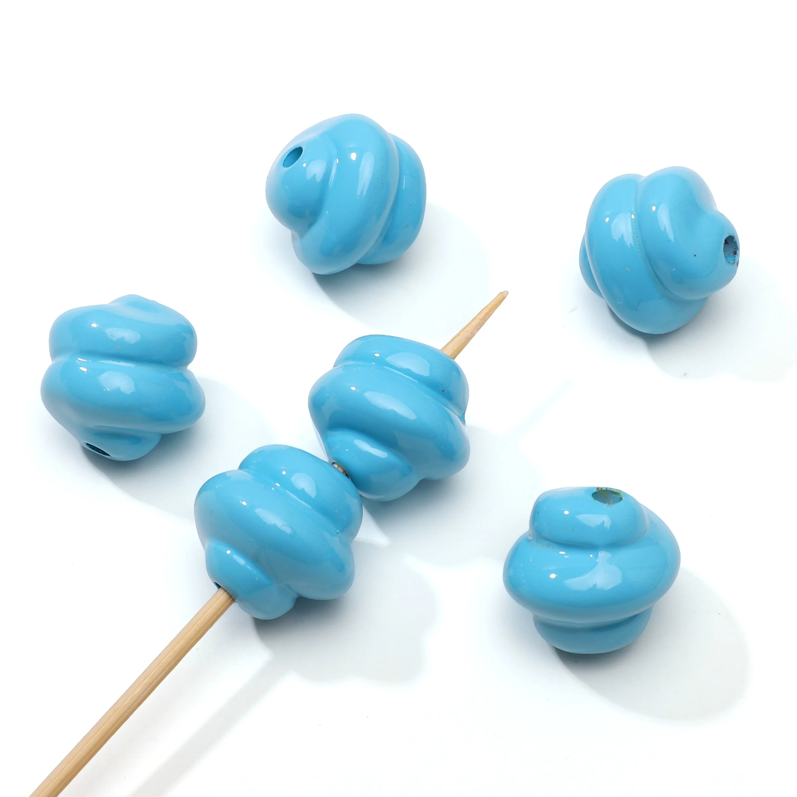 2 قطعة الخرز الخبز الطلاء الآيس كريم الملونة الحلوى الديكور فاصل فضفاض الخرز الكرة لصنع المجوهرات DIY بها بنفسك المفاتيح اكسسوارات