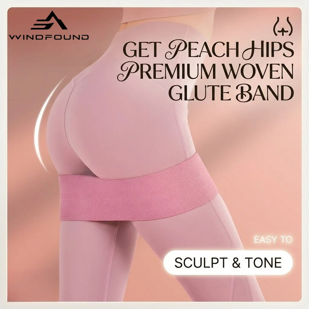 Fabric Resistance Hip Bands Non-Slip Glute Thigh Booty Loop Workout Band Premium Elastic Fitness Stretch Circle Gym Equipment