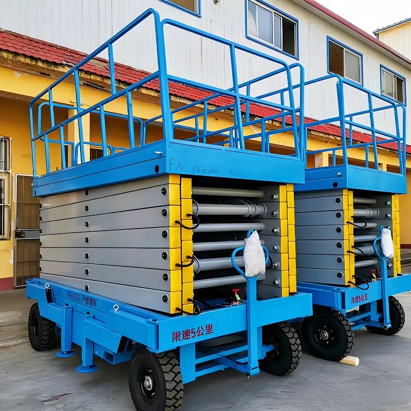12m 14m 16m Flexible Safety Rail High-altitude Stable Base  Electric Scissor Lift Tables  Scissor Lift