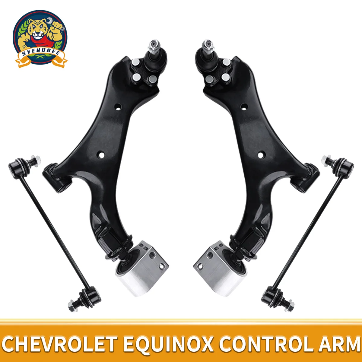 Svenubee Front Lower Control Arm Stabilizer Link 4pcs Set for Chevrolet Equinox GMC Terrain 2010 2011 2012 2013 2014 - 2017