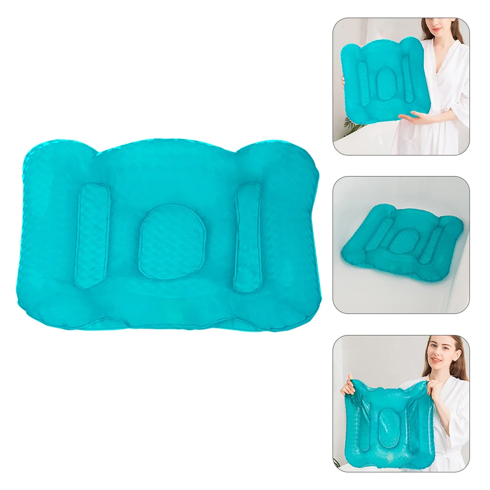 

1Pcs Inflatable Bathtub Cushion Water Injection Seat Pad Portable Bathroom Seat for Home Hotel Compact Foldable Design