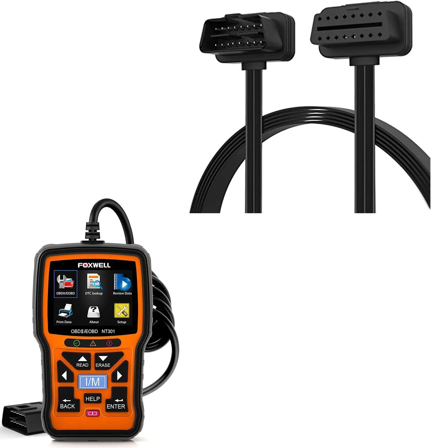 NT301 OBD2 Scanner Professional Diagnostic Tool with 16PIN Cable for Check Engine Light