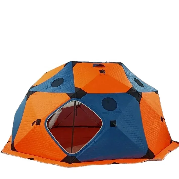 octagon double layers warm winter fish outdoor camping tent