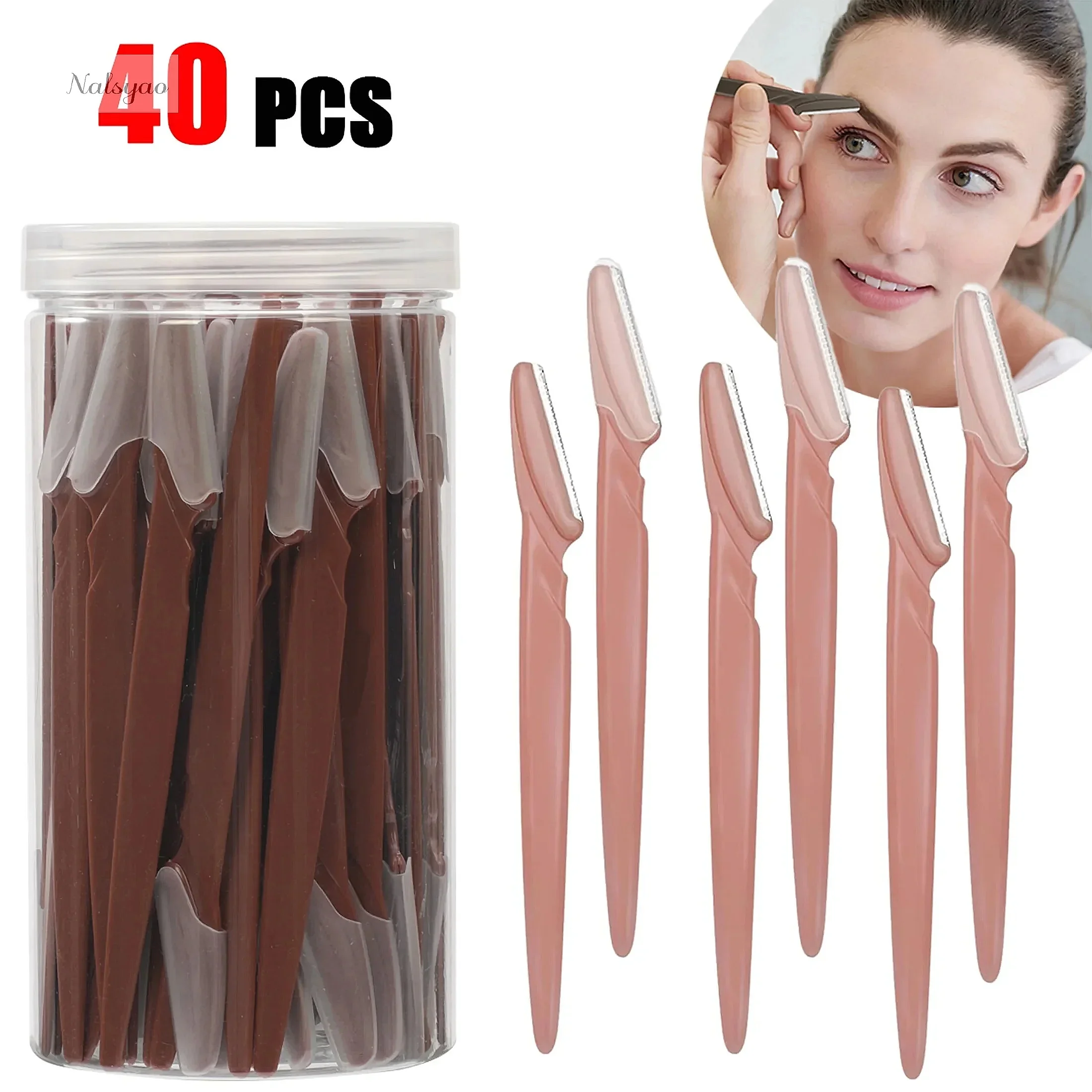 5/10/30/40Pcs Eyebrow Trimmer Face Blade Shaver Portable Eyebrow Epilation Hair Removal Safety Cutting Makeup Tools