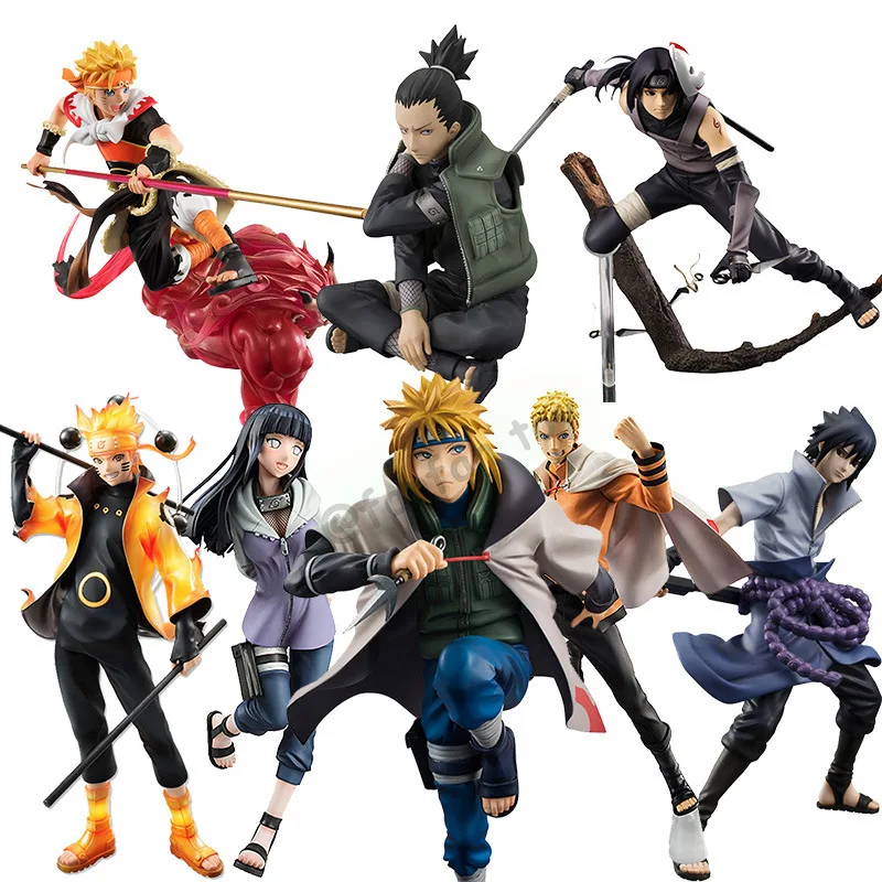 Figuras de acción de Anime Naruto Mistery Box, bolsa de la suerte, Uzumaki Sasuke Kakashi, modelo de colección, juguetes para niños, caja ciega