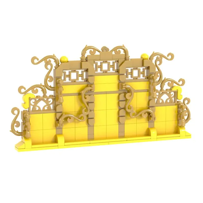 Moc Medieval Ancient China City Palace Figures Emperor King Seat Chair Flower Vase Assemble Small Building Blocks Kids Toys Gift