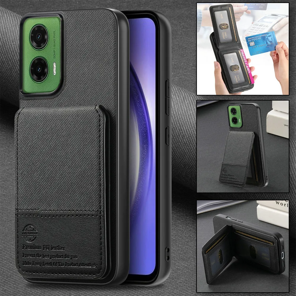 

Edge40 Neo 5G Роскошный чехол RFID-кожаная задняя крышка для Motorola Edge 60 Stylus 50 Fusion Etui Moto Edge 60 Pro 40 Neo Funda