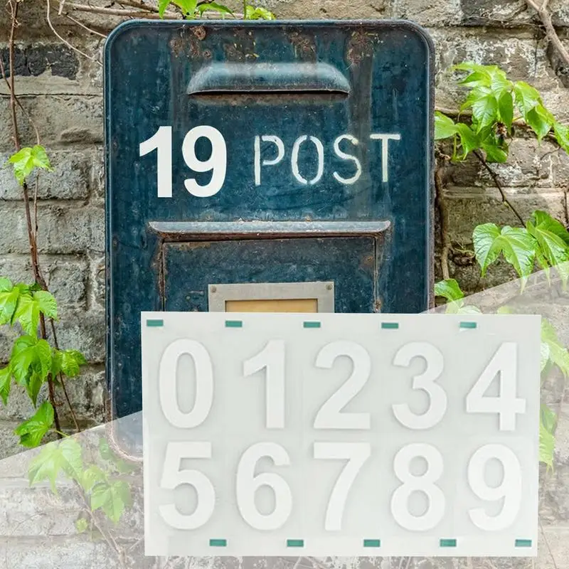 Mailbox Number Decal Address Number Sticker Water Resistant Strong Adhesive Trash Cans Sticker For Signs Door