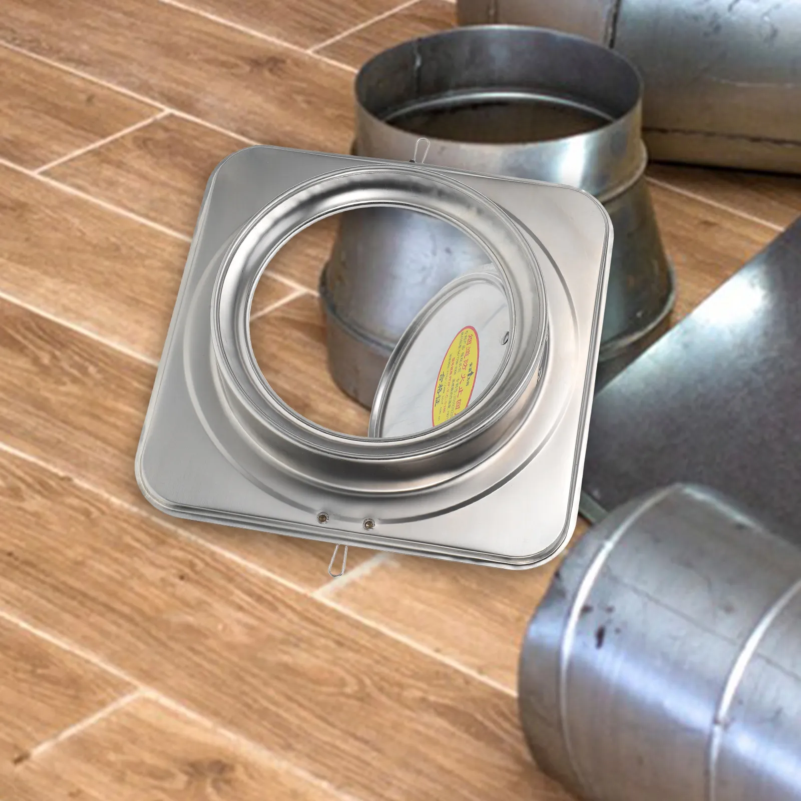 Check Valve Stainless Steel Kitchen Bathroom Exhaust Vent Cover Non-Return Valve Range Hood Ventilation System Fit 160-180Mm