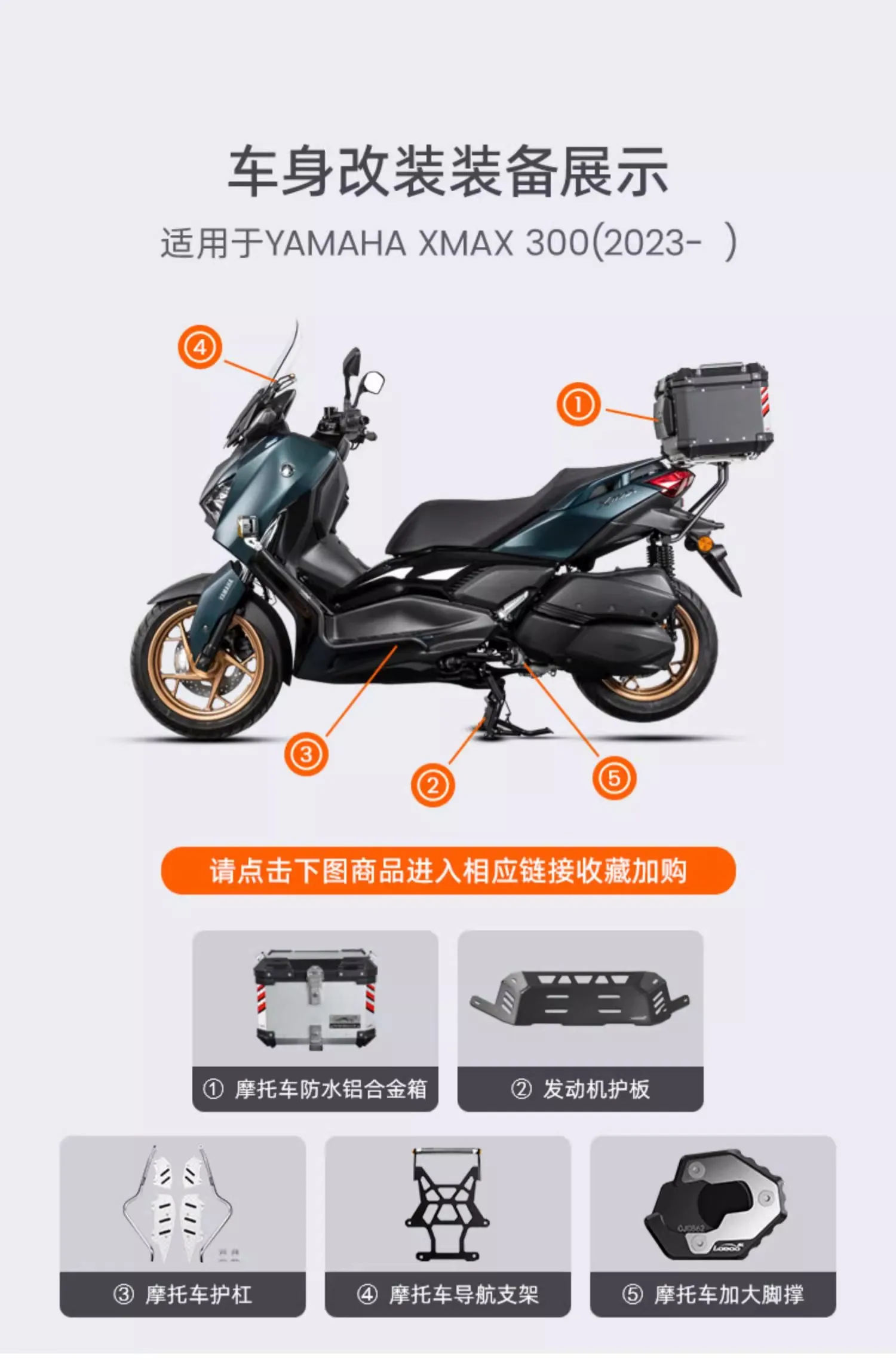 

Y Нижняя крышка двигателя мотоцикла подходит для модифицированной защиты шасси XMAX300